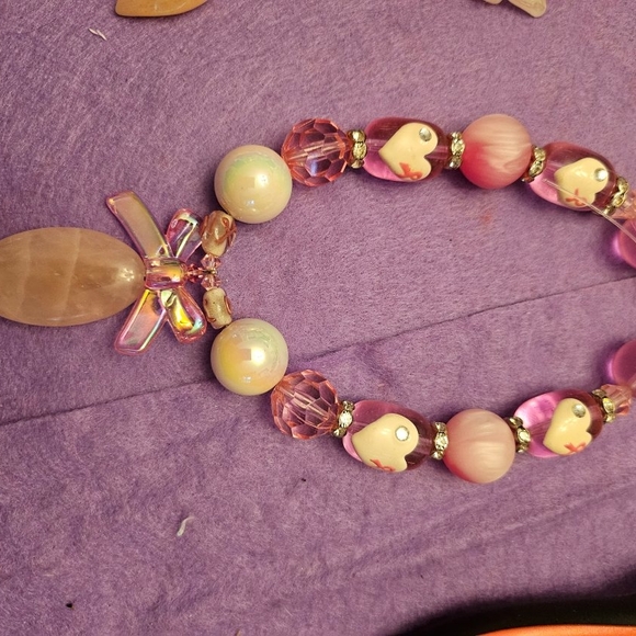 TAIENA Accessories - TAIENA DESIGN HANDMADE PINK BOW AND HEARTS PHONE/BAG/KEYCHAIN